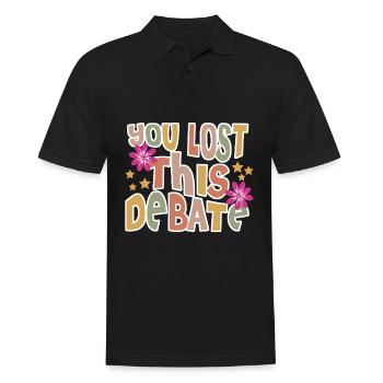 Debating Club Joke Debate Team - Men's Polo Shirt - black - Front - Kai (181cm)