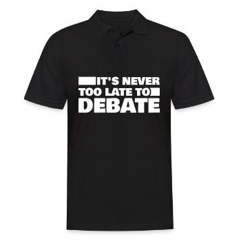 Debate Team Rhetoric Debating Club - Men's Polo Shirt - black - Front - Kai (181cm)