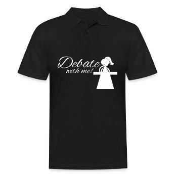 Debate Team - Men's Polo Shirt - black - Front - Kai (181cm)