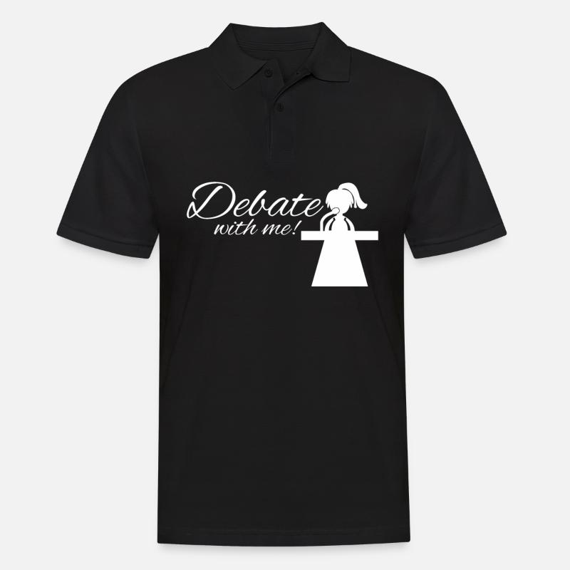 Debate Team - Männer Poloshirt - Schwarz
