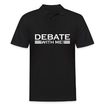 Debating Club Debate Team Rhetoric - Men's Polo Shirt - black - Front - Kai (181cm)