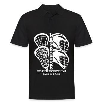 Lacrosse Racquets Lacrosse Player - Men's Polo Shirt - black - Front - Kai (181cm)