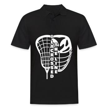 Lacrosse Cross the line - Men's Polo Shirt - black - Front - Kai (181cm)