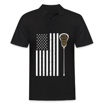 Drapeau de crosse des États-Unis - Polo Homme - noir - Devant - Kai (181cm)