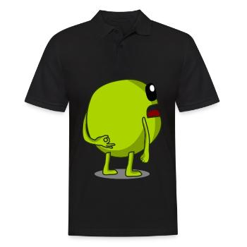 Pea Peas Circle Game Vegan - Men's Polo Shirt - black - Front - Kai (181cm)