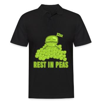 Pea Sleeping Vegetarian Vegan Peas - Männer Poloshirt - Schwarz - Vorne - Kai (181cm)