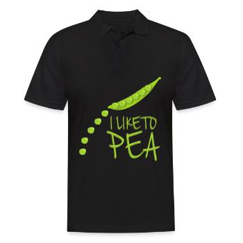 Pea Vegan Vegetarian Peas - Männer Poloshirt - Schwarz - Vorne - Kai (181cm)