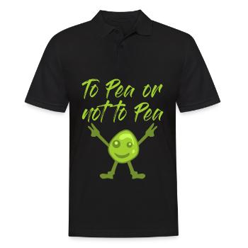 Pea Joke Vegetarian Vegan Peas - Männer Poloshirt - Schwarz - Vorne - Kai (181cm)