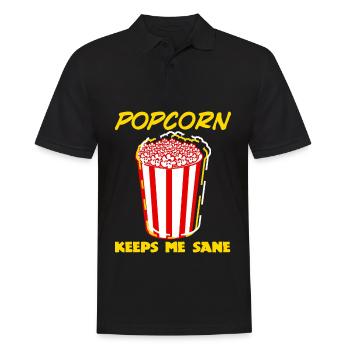Popcorn Cinema - Männer Poloshirt - Schwarz - Vorne - Kai (181cm)