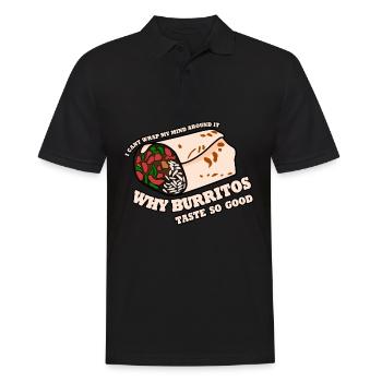 Burrito Burritos Mexican Food - Men's Polo Shirt - black - Front - Kai (181cm)