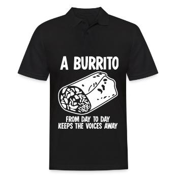 Burrito Mexican Food Burritos - Men's Polo Shirt - black - Front - Kai (181cm)