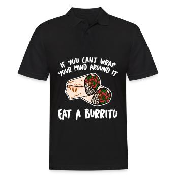 Mexican Food Burrito Burritos - Men's Polo Shirt - black - Front - Kai (181cm)