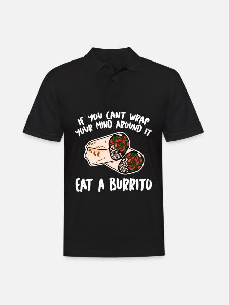 Mexican Food Burrito Burritos - Men's Polo Shirt - black