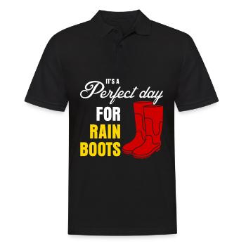 Rain Boots - Men's Polo Shirt - black - Front - Kai (181cm)