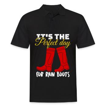 Rain Boots Rain Boot - Men's Polo Shirt - black - Front - Kai (181cm)