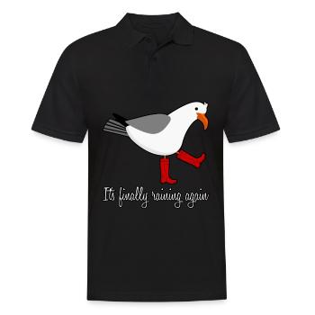 Seagull Rain Boots Gull - Men's Polo Shirt - black - Front - Kai (181cm)