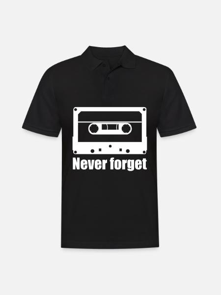 Cassettes 90s Mixtape 80s Cassette - Männer Poloshirt - Schwarz