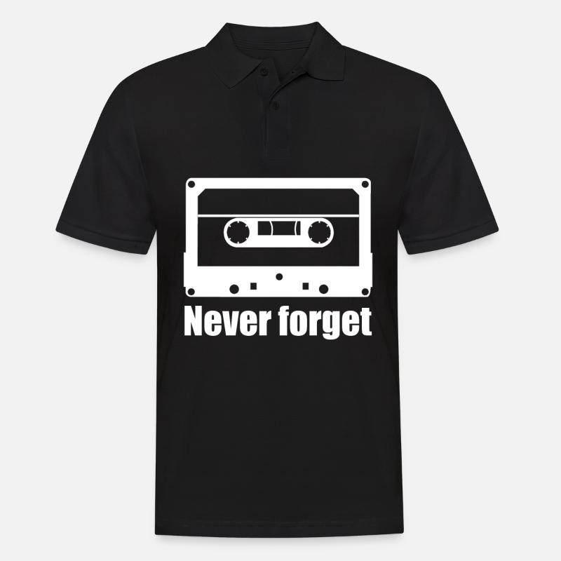 Cassettes 90s Mixtape 80s Cassette - Männer Poloshirt - Schwarz