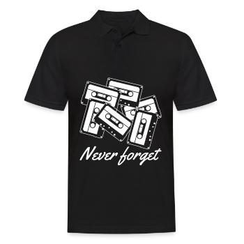 Cassette 90s 80s Cassettes Mixtape - Männer Poloshirt - Schwarz - Vorne - Kai (181cm)