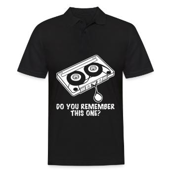 Cassette Cassettes 90s 80s - Männer Poloshirt - Schwarz - Vorne - Kai (181cm)