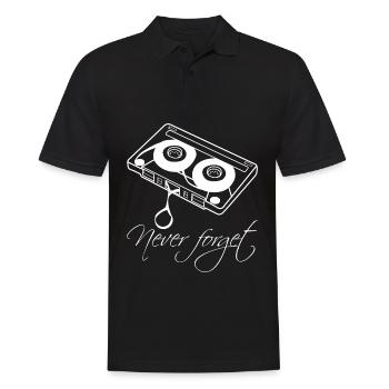 Cassette 90s Mixtape 80s Cassettes - Männer Poloshirt - Schwarz - Vorne - Kai (181cm)
