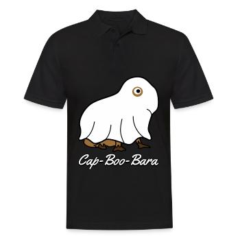 Capybaras Ghost Capybara - Männer Poloshirt - Schwarz - Vorne - Kai (181cm)