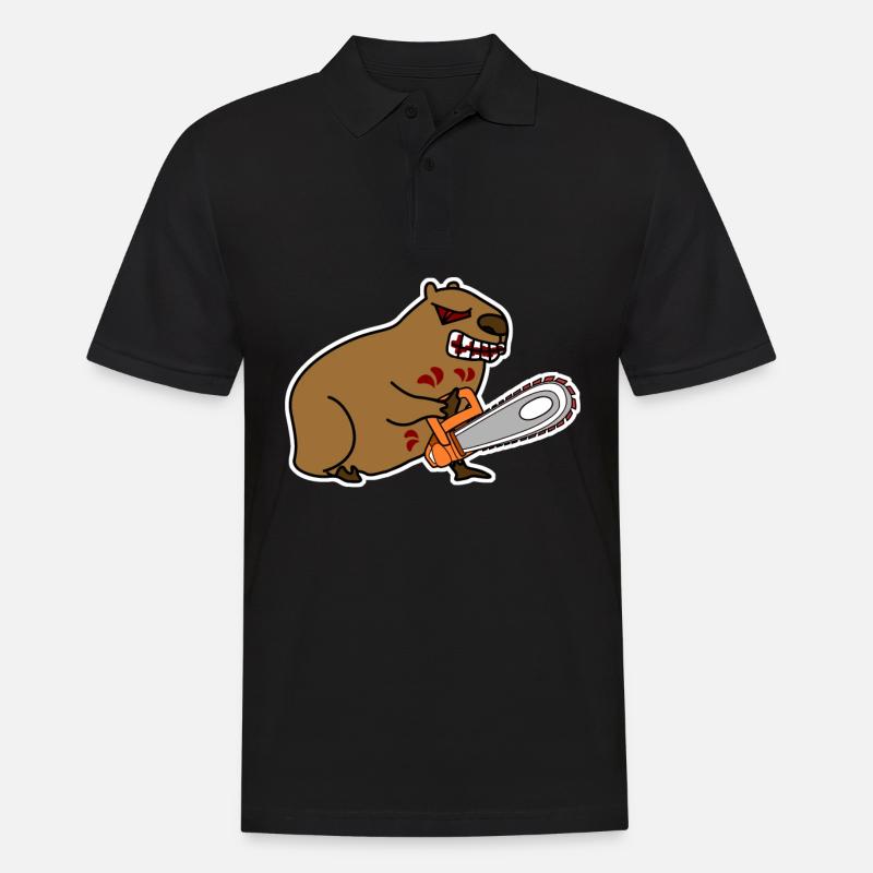 Capybaras Capybara maléfique - Polo Homme - noir