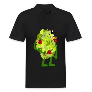 Salad Salads Circle Game Vegan - Men's Polo Shirt - black - Front - Kai (181cm)