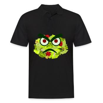 Salad Grumpy Salads Vegan - Männer Poloshirt - Schwarz - Vorne - Kai (181cm)