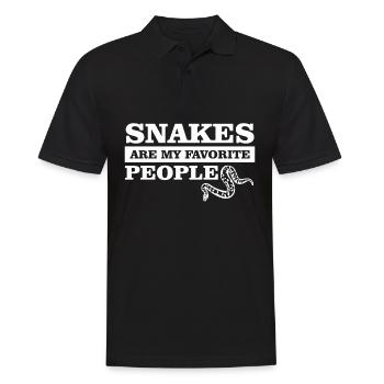 Serpent Blague Reptiles Serpents - Polo Homme - noir - Devant - Kai (181cm)