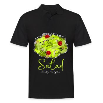 Salad Vegan Vegetarian Salads - Männer Poloshirt - Schwarz - Vorne - Kai (181cm)