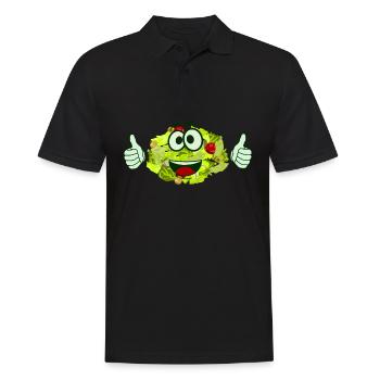 Salad Happy Vegetarian Vegan - Männer Poloshirt - Schwarz - Vorne - Kai (181cm)