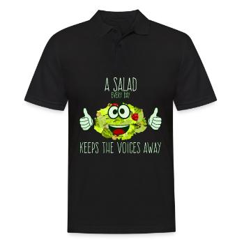Salade Salades végétaliennes - Polo Homme - noir - Devant - Kai (181cm)