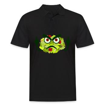 Salad Grumpy Salads Vegan Vegetarian - Männer Poloshirt - Schwarz - Vorne - Kai (181cm)