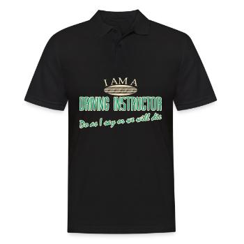 Moniteur d’auto-école Blague Professeur de conduite - Polo Homme - noir - Devant - Kai (181cm)