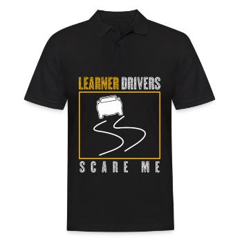 Moniteur d’auto-école Apprenti conducteur - Polo Homme - noir - Devant - Kai (181cm)