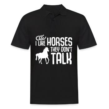 Horses Joke Horse Riding - Men's Polo Shirt - black - Front - Kai (181cm)