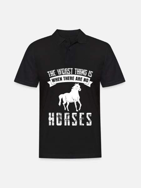 Équitation Chevaux - Polo Homme - noir