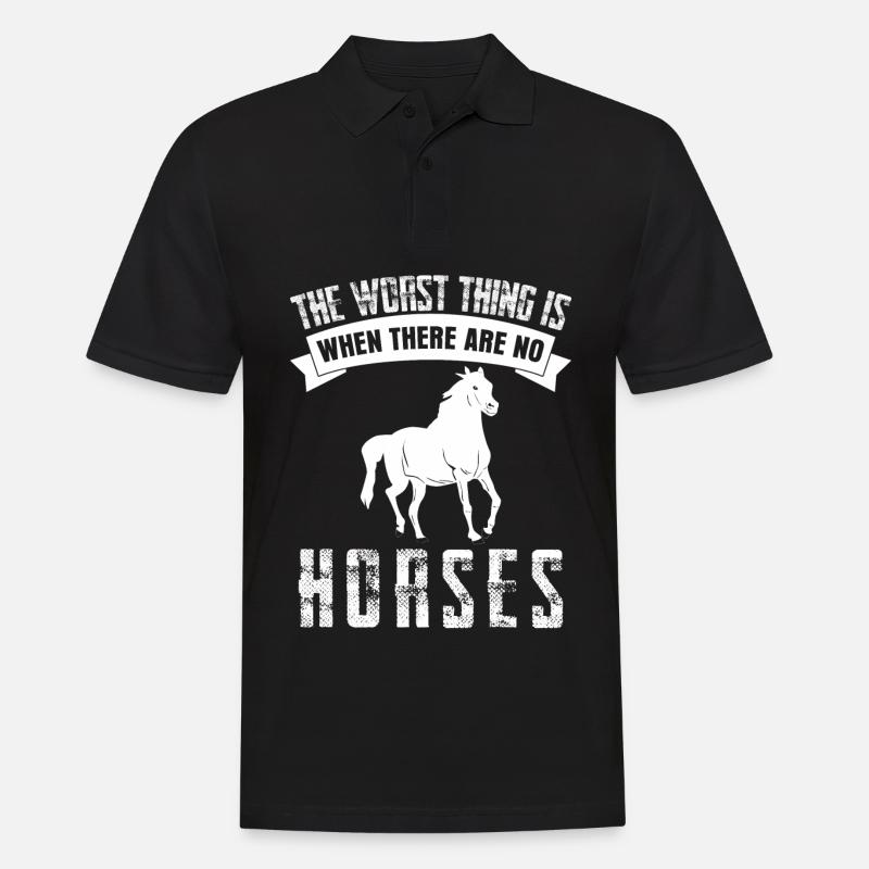 Équitation Chevaux - Polo Homme - noir