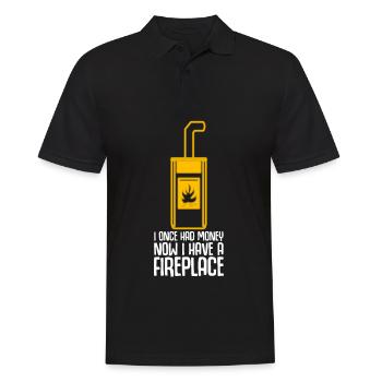 Firewood Stove Oven Fireplace - Men's Polo Shirt - black - Front - Kai (181cm)