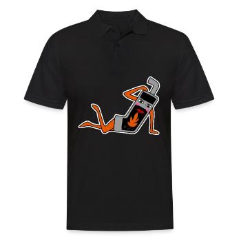 Stove Oven Firewood Joke Fireplace - Männer Poloshirt - Schwarz - Vorne - Kai (181cm)
