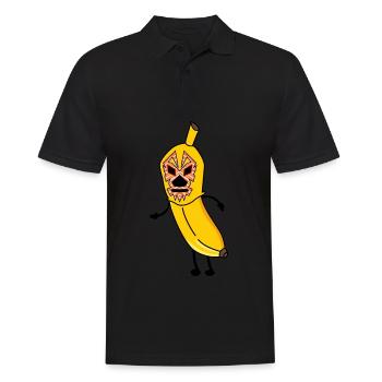 Lucha Libre Banana Luchador Wrestling - Men's Polo Shirt - black - Front - Kai (181cm)