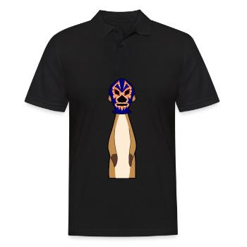 Lucha Libre Merkat Luchador Lutte - Polo Homme - noir - Devant - Kai (181cm)