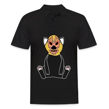 Lucha Libre Cat Luchador Wrestling - Männer Poloshirt - Schwarz - Vorne - Kai (181cm)