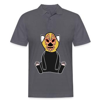 Lucha Libre Cat Luchador Lutte - Polo Homme - charbon - Devant - Nico (186cm)