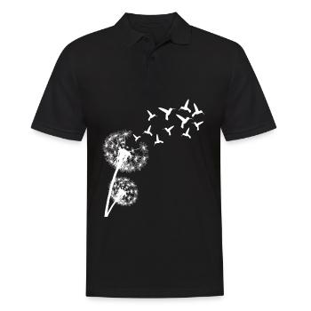 Hummingbird Dandelion - Männer Poloshirt - Schwarz - Vorne - Kai (181cm)