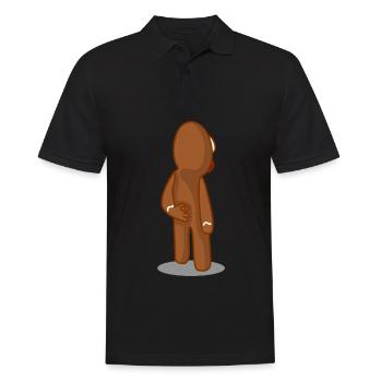 Gingerbread Man Circle Game Baking - Men's Polo Shirt - black - Front - Kai (181cm)