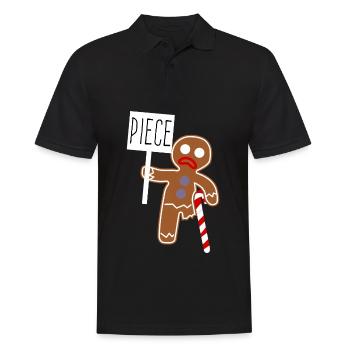 Gingerbread Man - Men's Polo Shirt - black - Front - Kai (181cm)