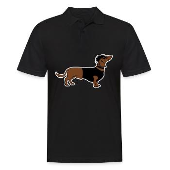 Goth Dachshund Gothic - Männer Poloshirt - Schwarz - Vorne - Kai (181cm)