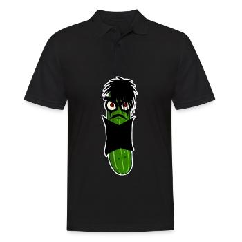 Goth Cucumber Gothic - Männer Poloshirt - Schwarz - Vorne - Kai (181cm)